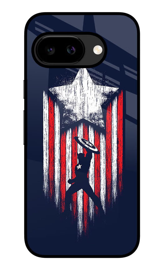 Captain America Marvel Art Google Pixel 9A Glass Case