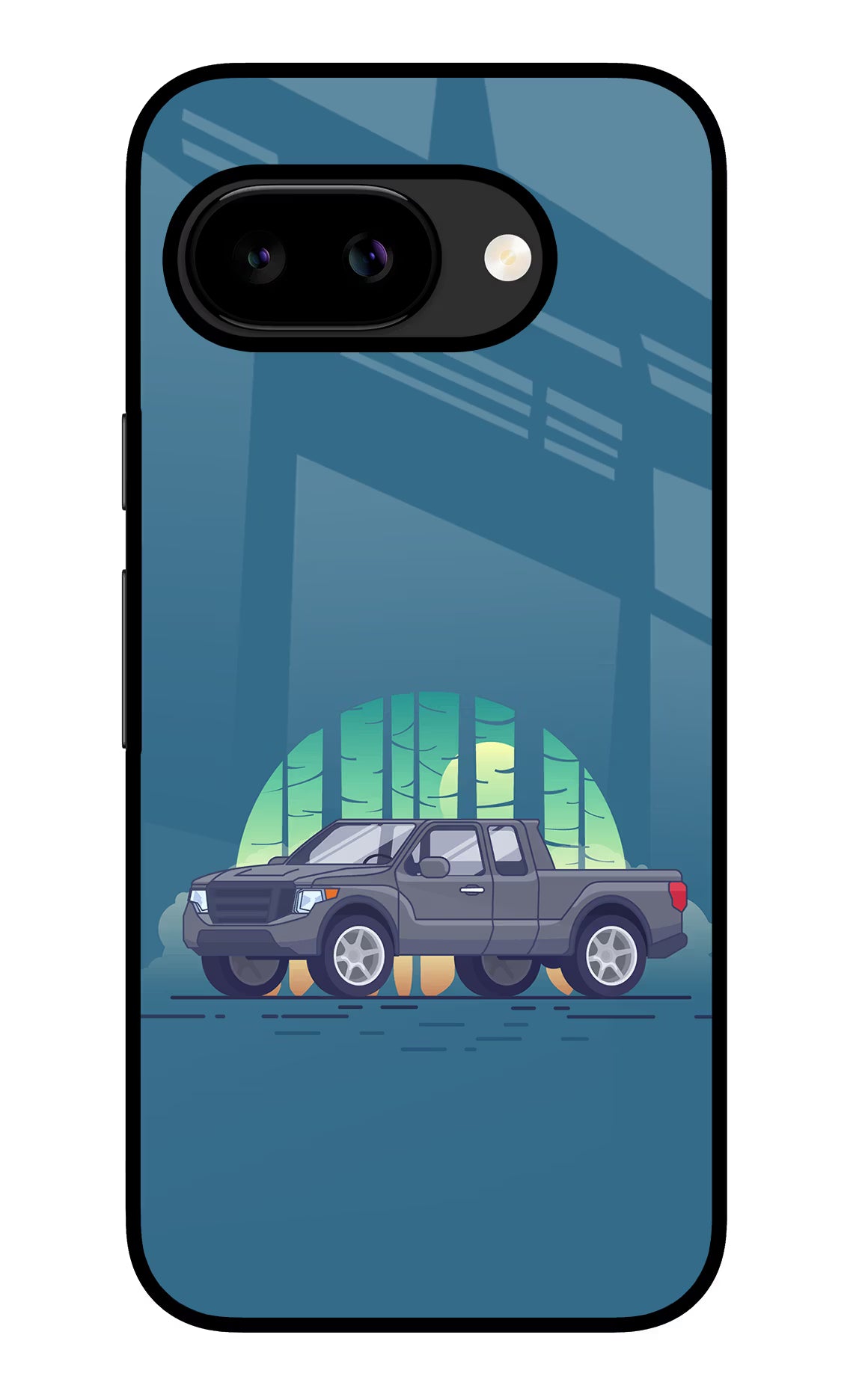 Retro Garage Vibe Google Pixel 9A Glass Case