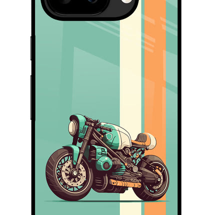 Striped Moto Drift Google Pixel 9A Glass Case