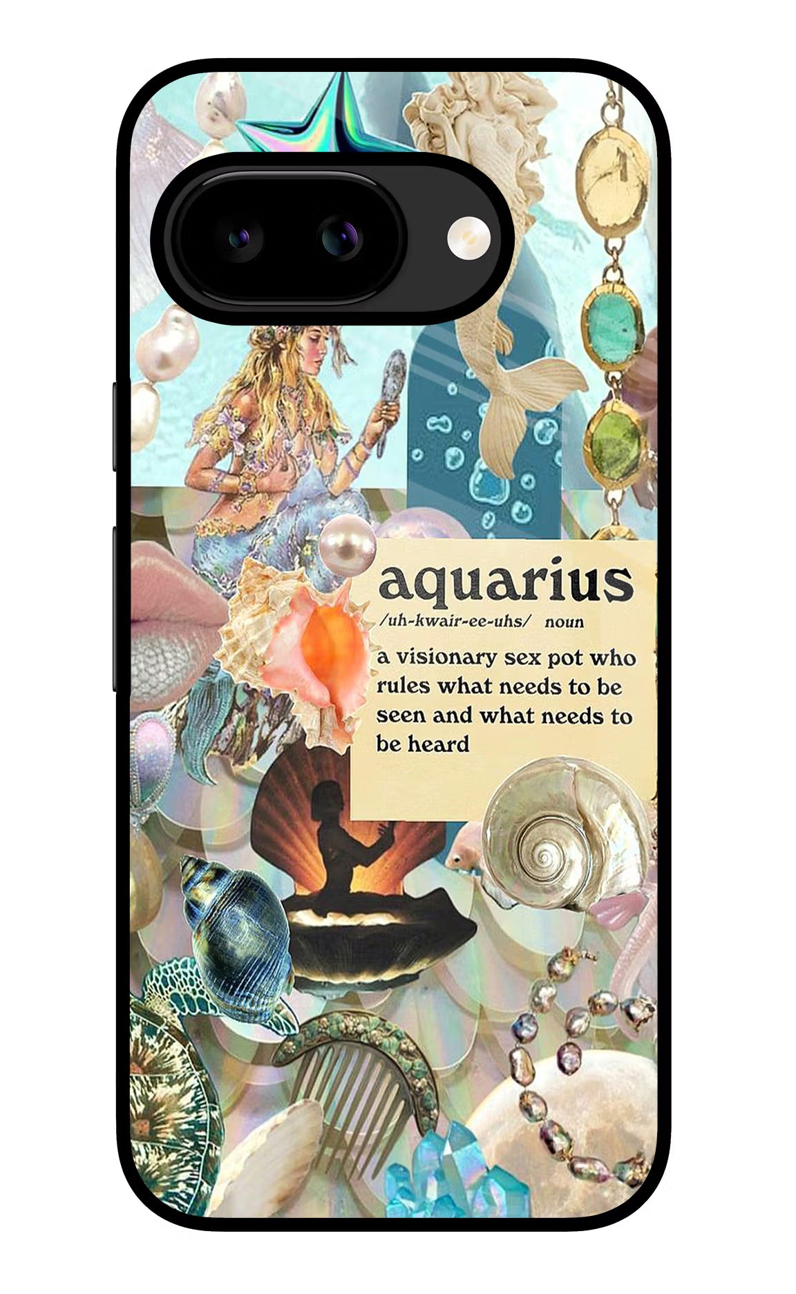 Aquarius Zodiac Google Pixel 9A Glass Case