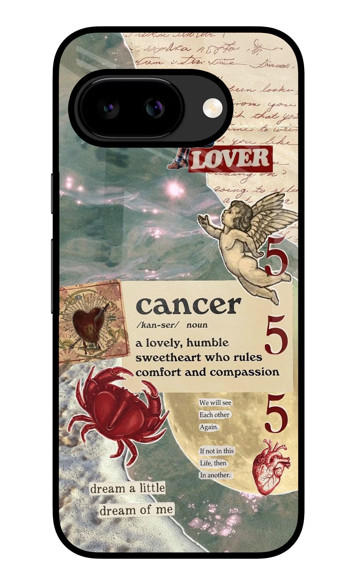 Cancer Zodiac Google Pixel 9A Glass Case Back Cover by Casekaro