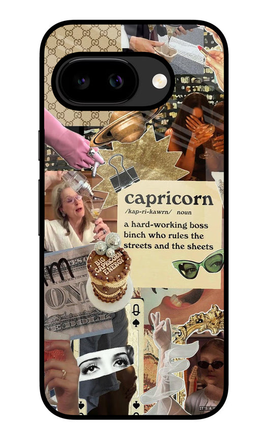 Capricorn Zodiac Google Pixel 9A Glass Case