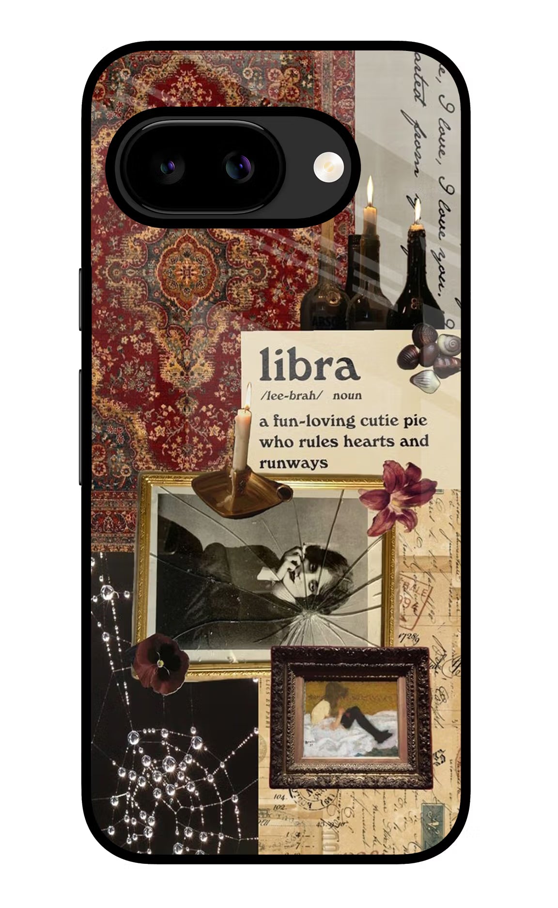 Libra Zodiac Google Pixel 9A Glass Case Back Cover by Casekaro