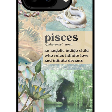 Pisces Zodiac Google Pixel 9A Glass Case Back Cover by Casekaro
