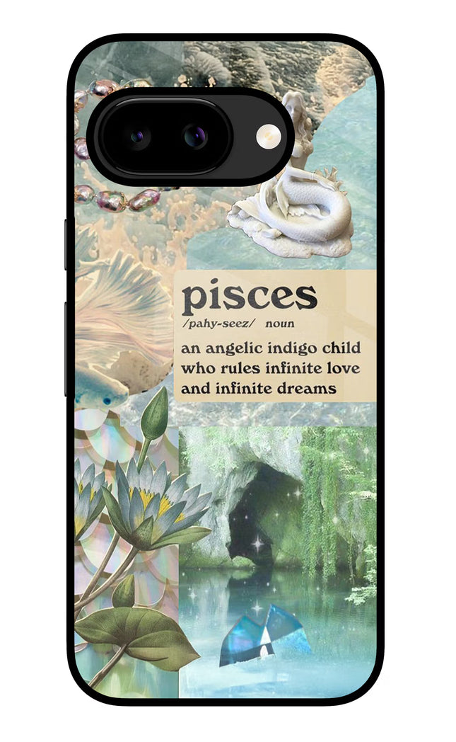 Pisces Zodiac Google Pixel 9A Glass Case Back Cover by Casekaro