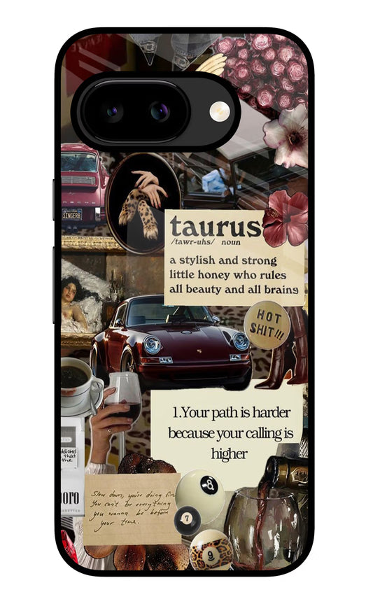 Taurus Zodiac Google Pixel 9A Glass Case