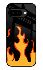 Fired Up – Black Google Pixel 9A Glass Case