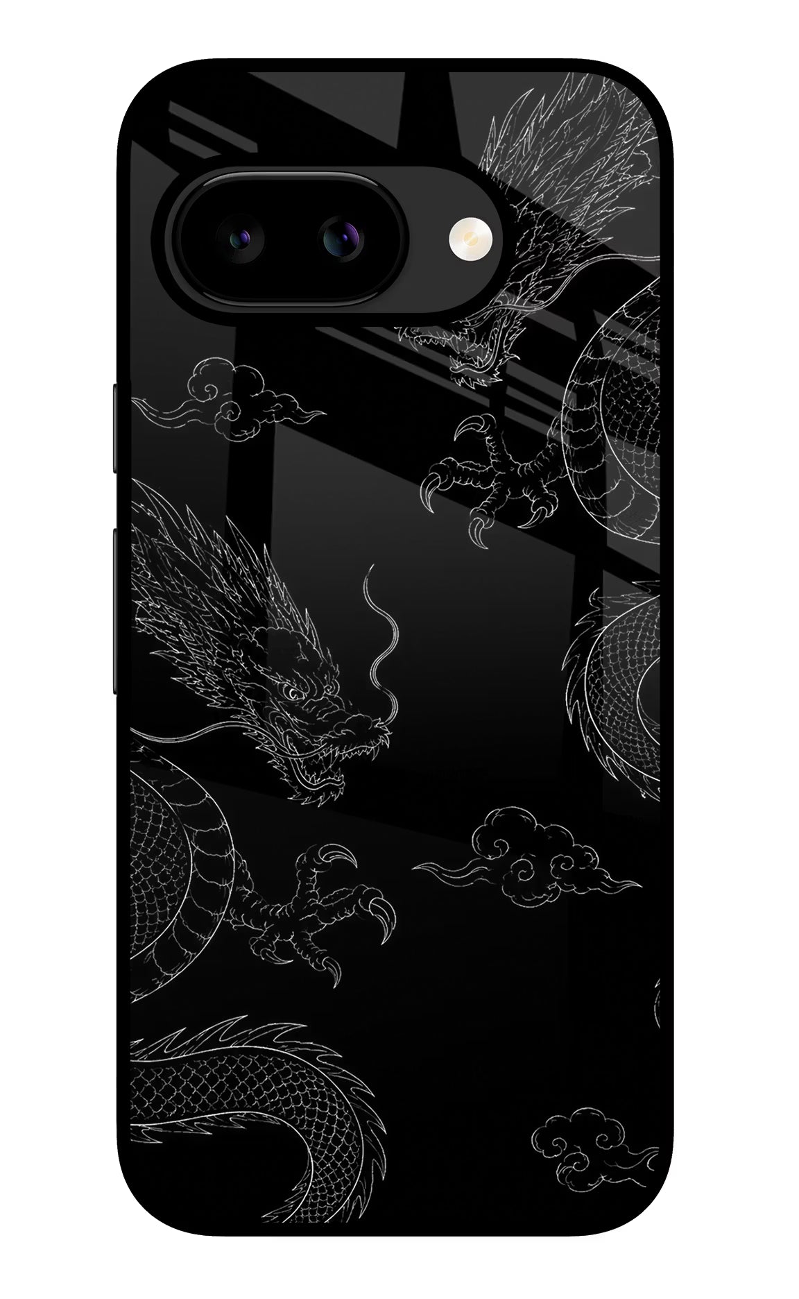 Twin Dragons Google Pixel 9A Glass Case