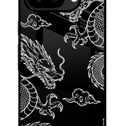 Twin Dragons Google Pixel 9A Glass Case Back Cover by Casekaro