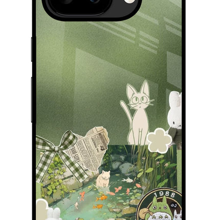 Aesthetic anime Google Pixel 9A Glass Case