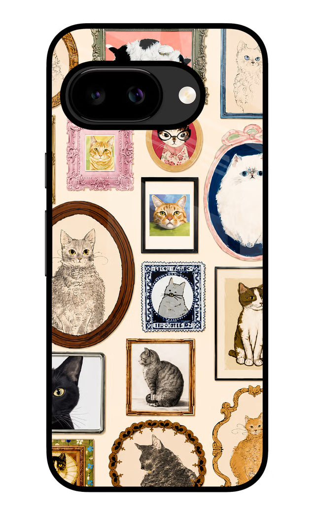 Mirror Cats Google Pixel 9A Glass Case