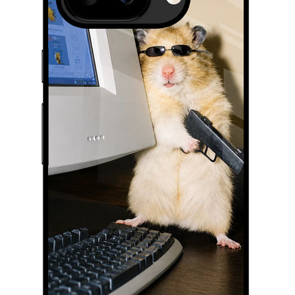 Hacker Hamster Google Pixel 9A Glass Case
