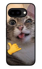 Silly Cat Call Google Pixel 9A Glass Case