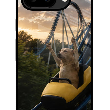 Rollercoaster Dog Google Pixel 9A Glass Case