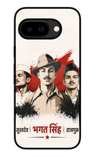 Bhagat Singh Trio Google Pixel 9A Glass Case Back Cover by Casekaro