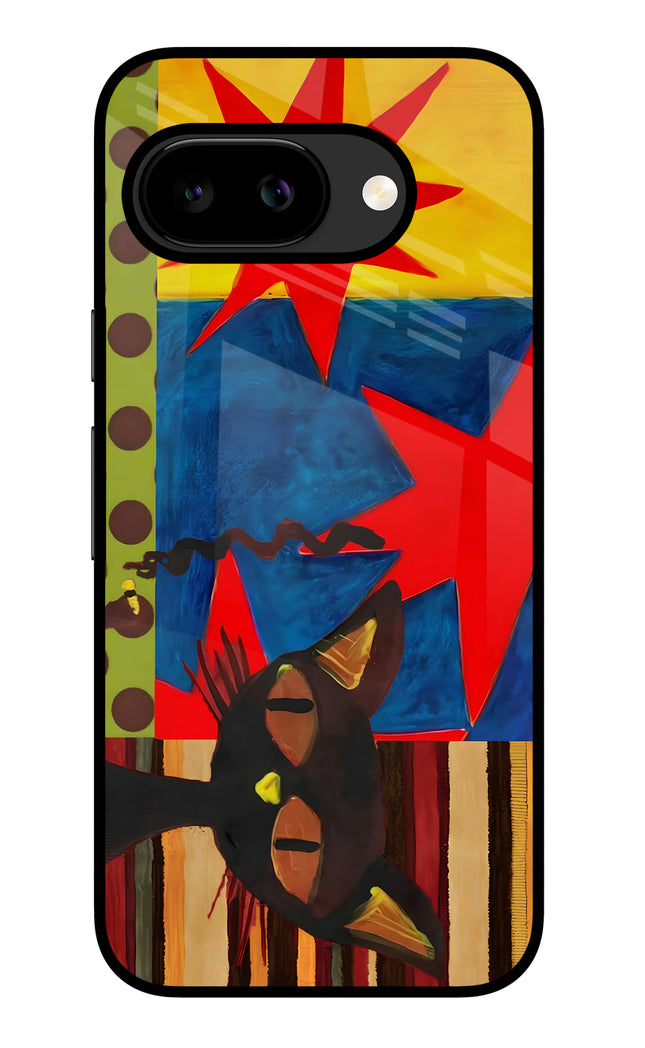 Pop Cat Google Pixel 9A Glass Case