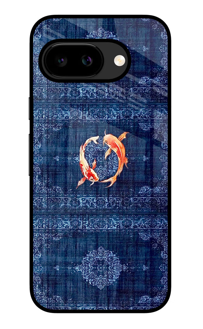 Koi Blue Google Pixel 9A Glass Case
