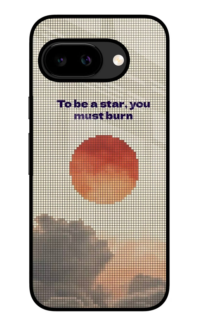 Pixel Sun Google Pixel 9A Glass Case Back Cover by Casekaro