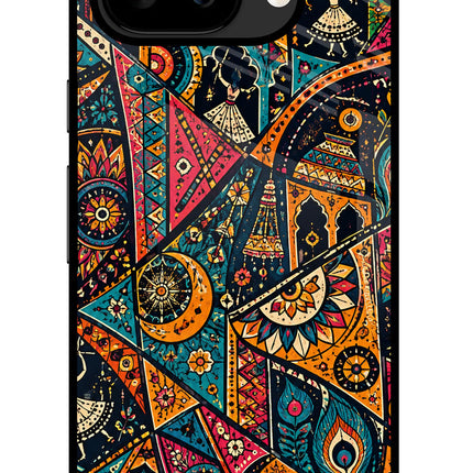 Folk Print Google Pixel 9A Glass Case
