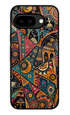 Folk Print Google Pixel 9A Glass Case