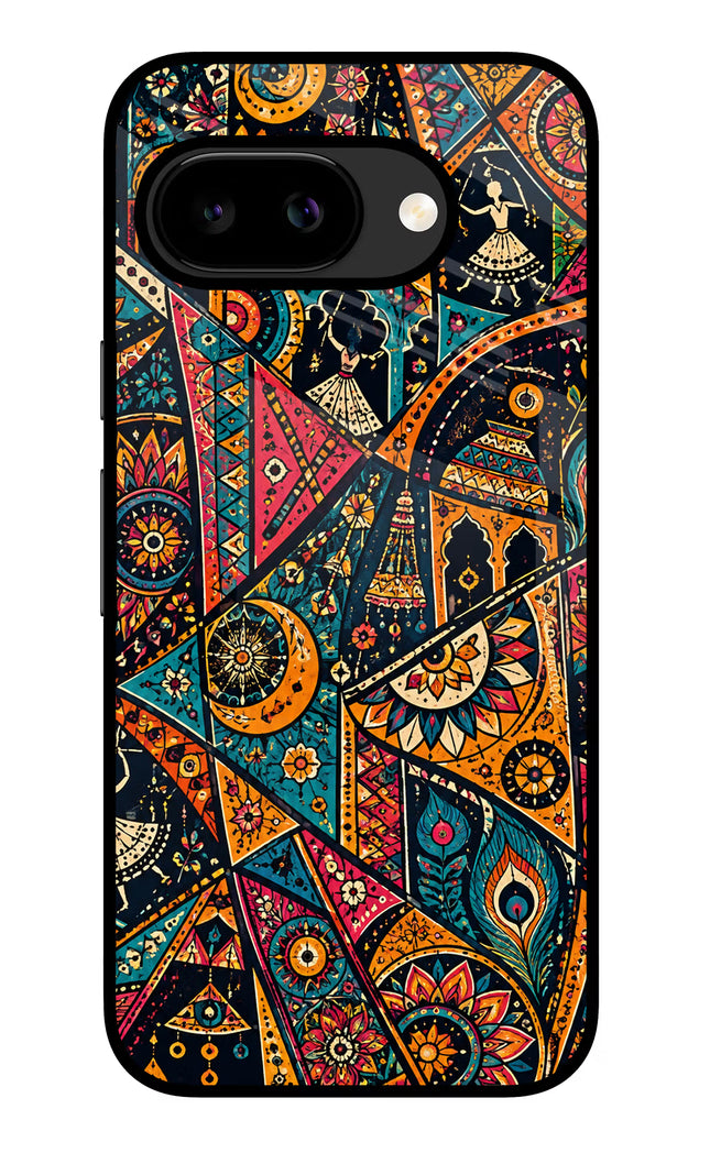 Folk Print Google Pixel 9A Glass Case