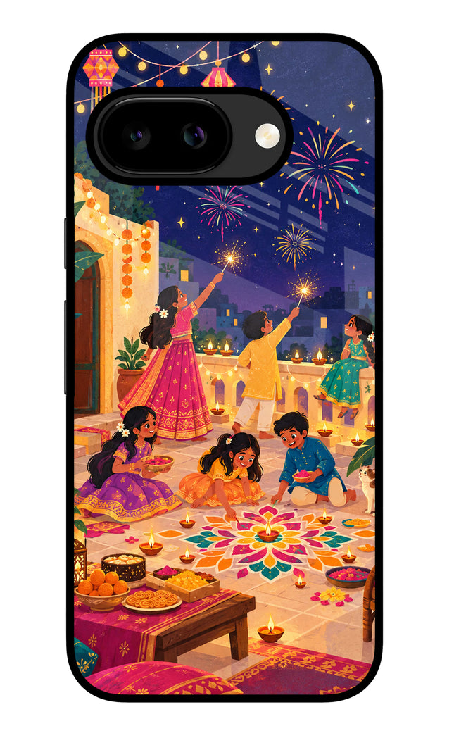 Diwali Night Google Pixel 9A Glass Case