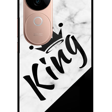 King IQOO Z9s 5G Glass Case Back Cover by Casekaro