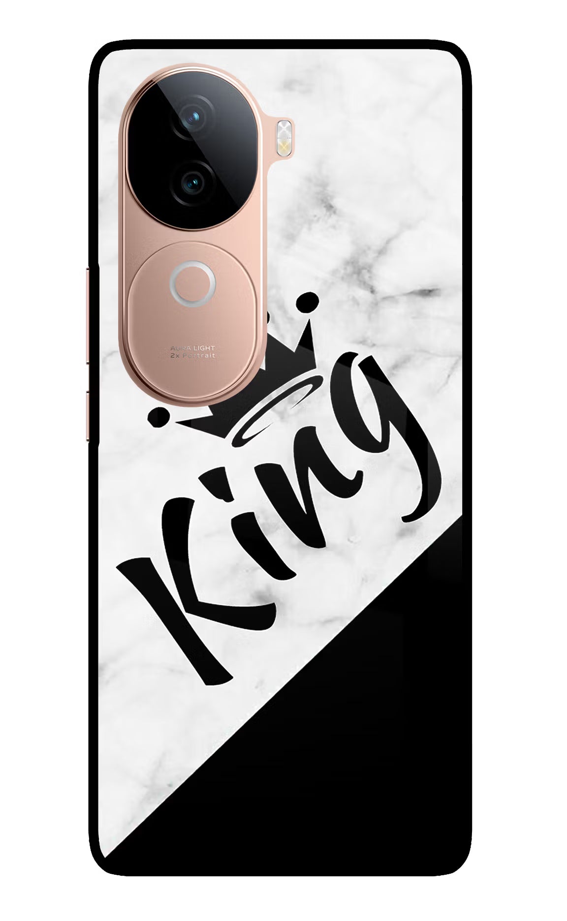King IQOO Z9s 5G Glass Case Back Cover by Casekaro