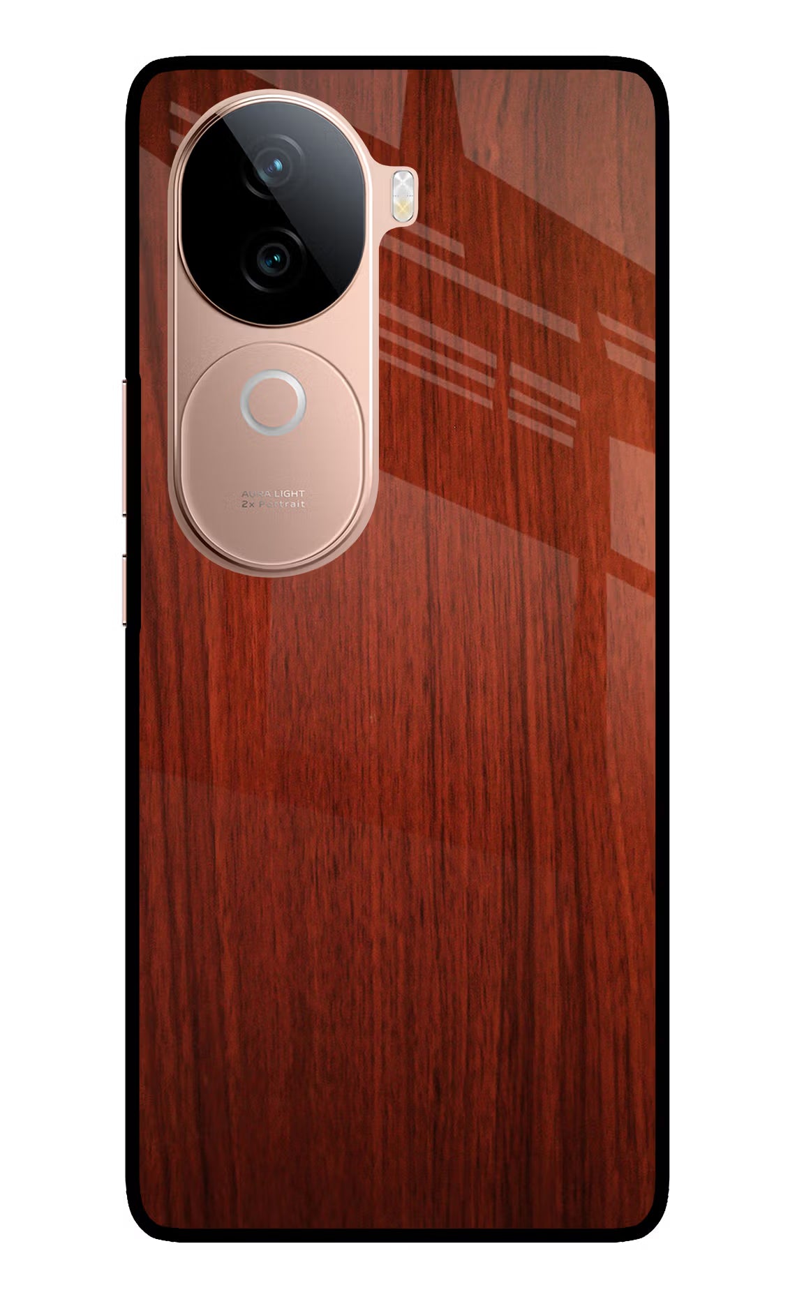 Wooden Plain Pattern IQOO Z9s 5G Glass Case Back Cover by Casekaro