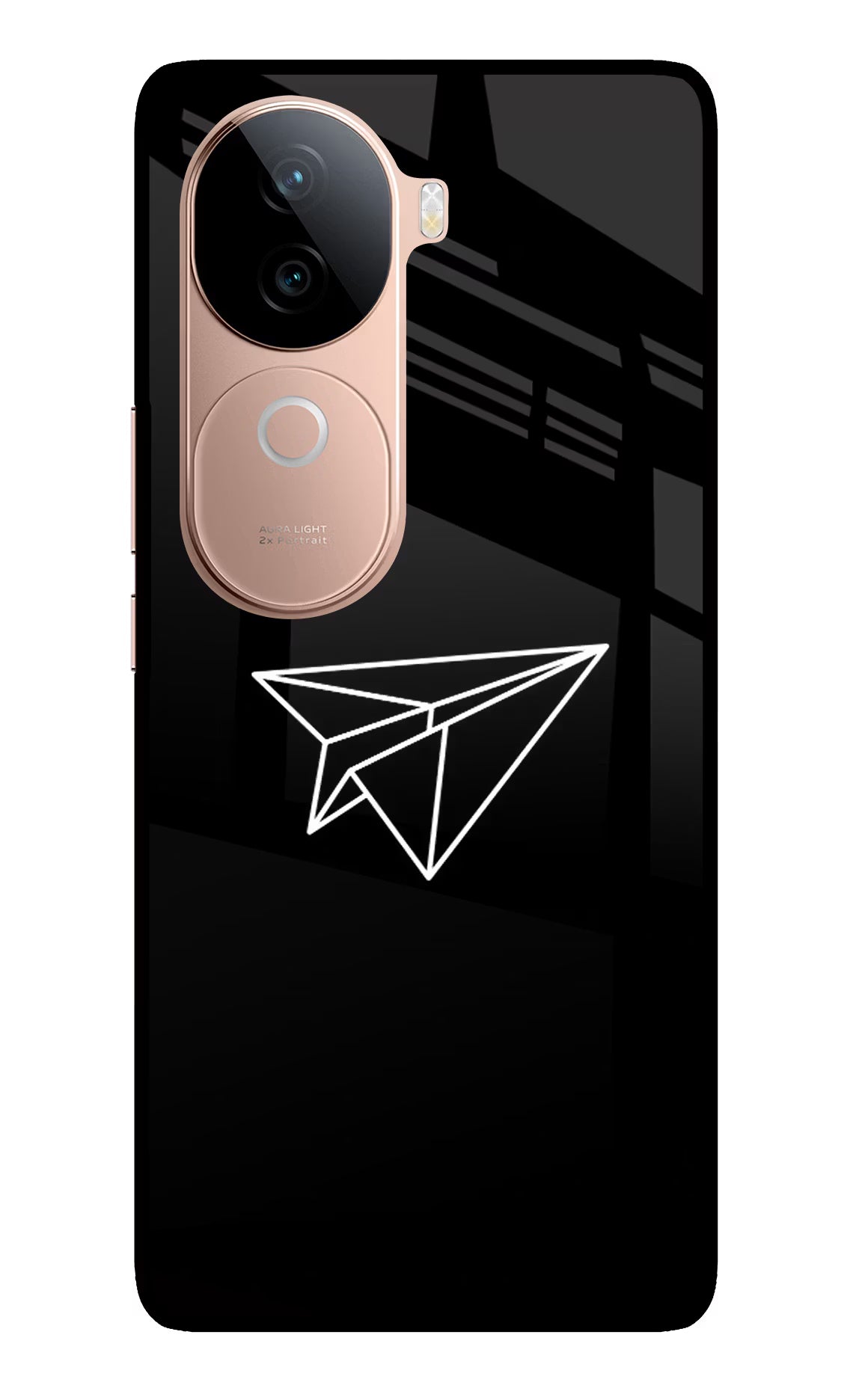 Paper Plane White IQOO Z9s 5G Glass Case Back Cover by Casekaro