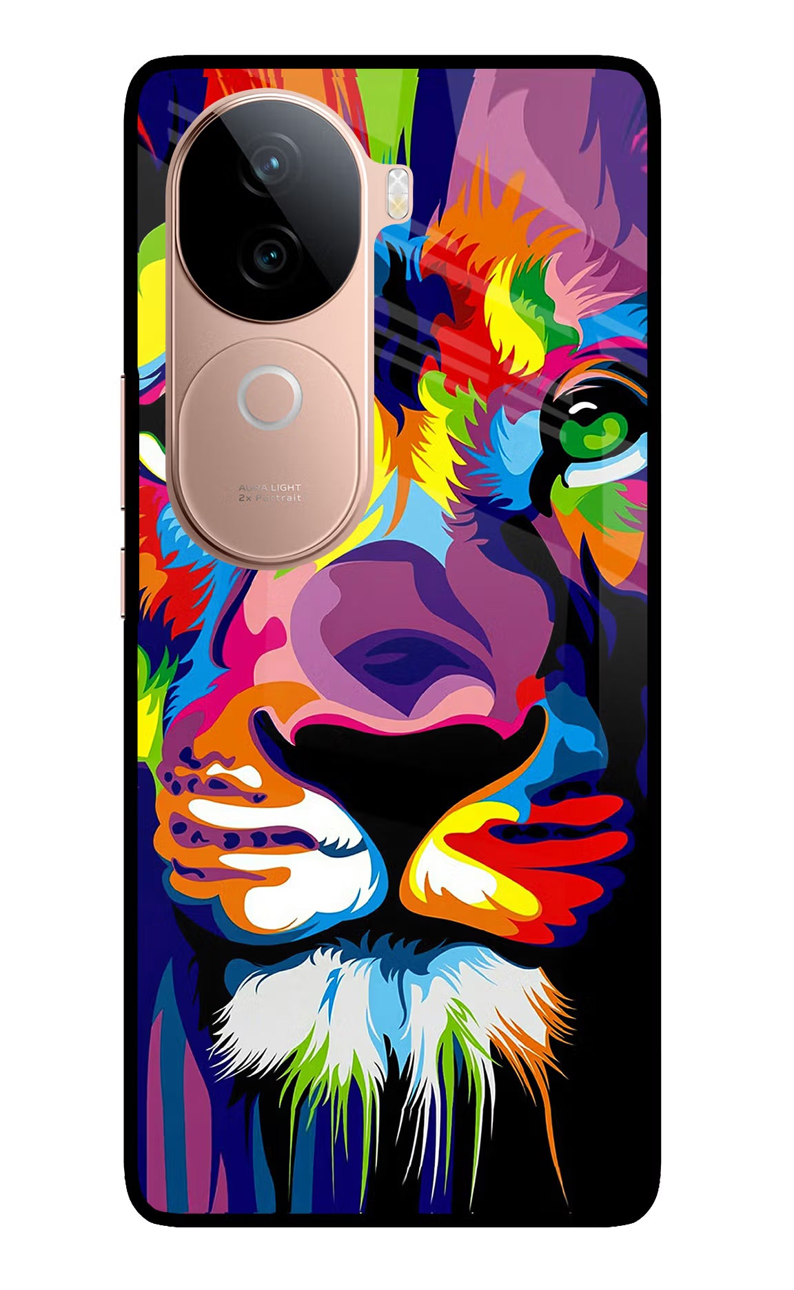 Lion IQOO Z9s 5G Glass Case Back Cover by Casekaro