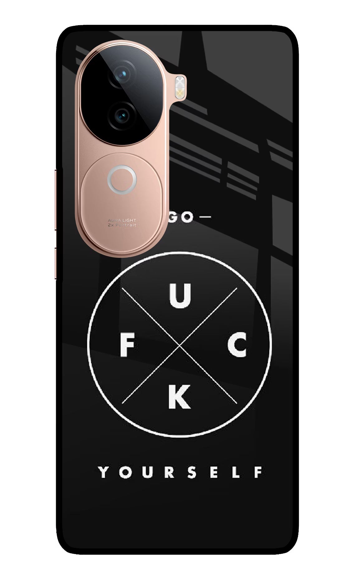 Go Fuck Yourself IQOO Z9s 5G Glass Case Back Cover by Casekaro