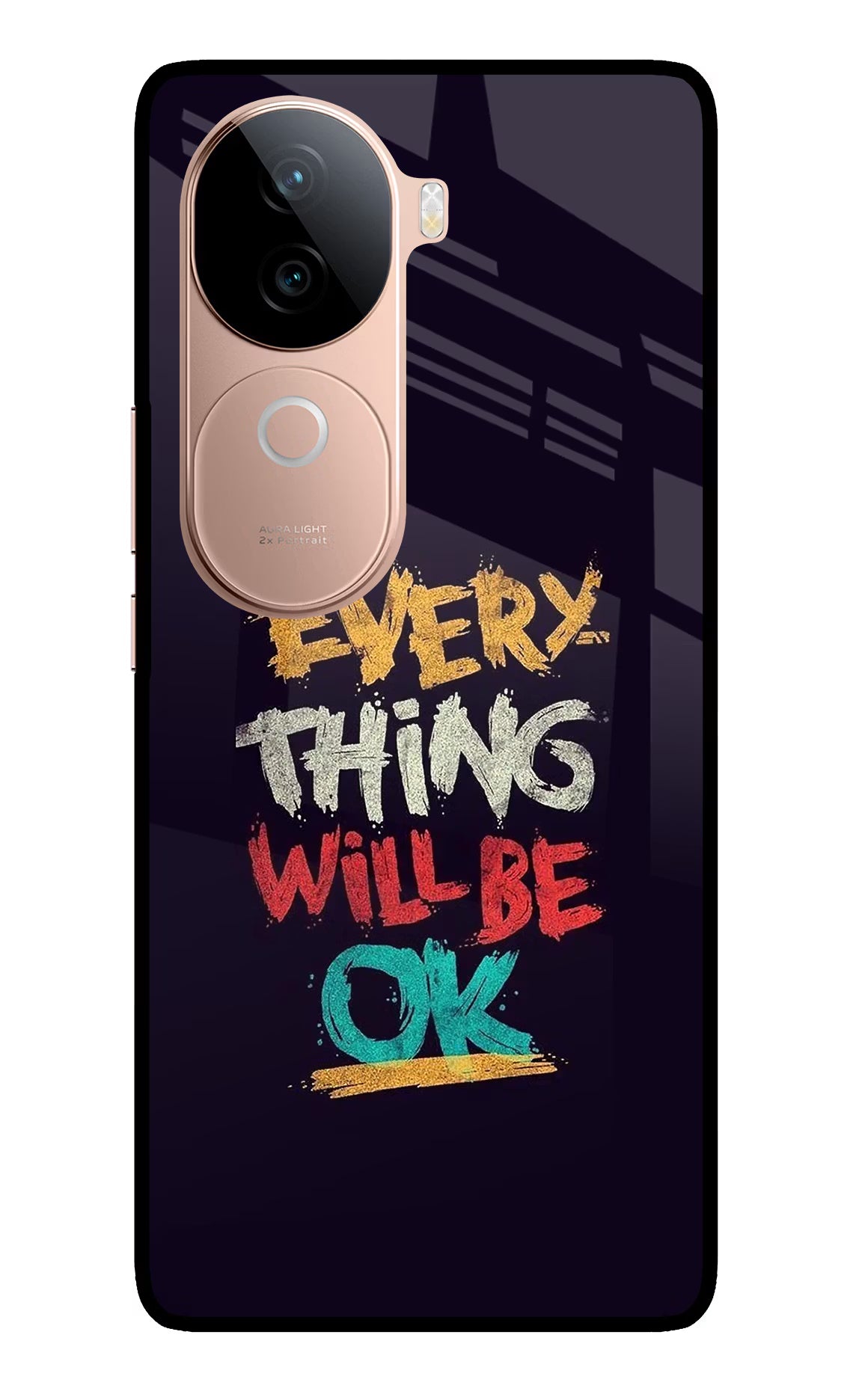 Everything Will Be Ok IQOO Z9s 5G Glass Case Back Cover by Casekaro