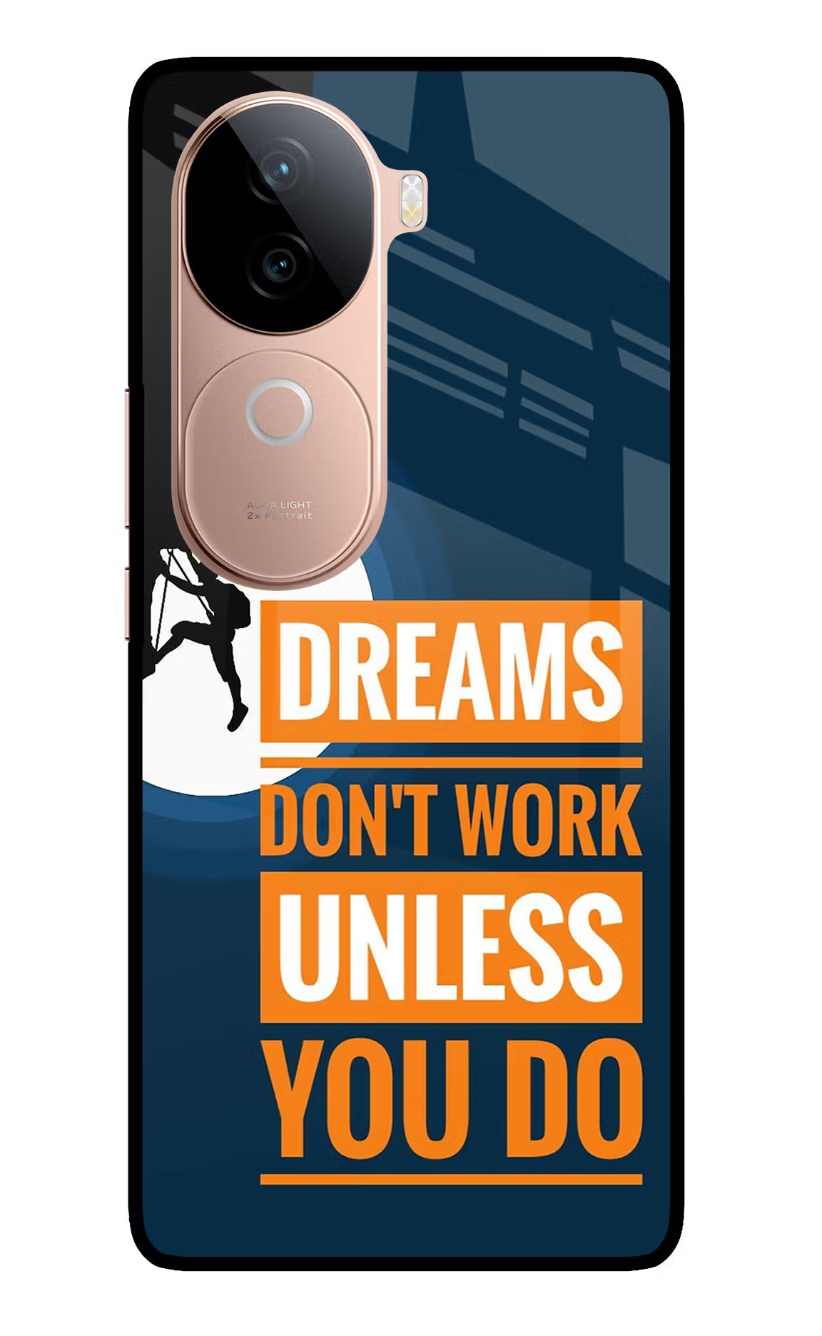 Dreams Don’T Work Unless You Do IQOO Z9s 5G Glass Case Back Cover by Casekaro