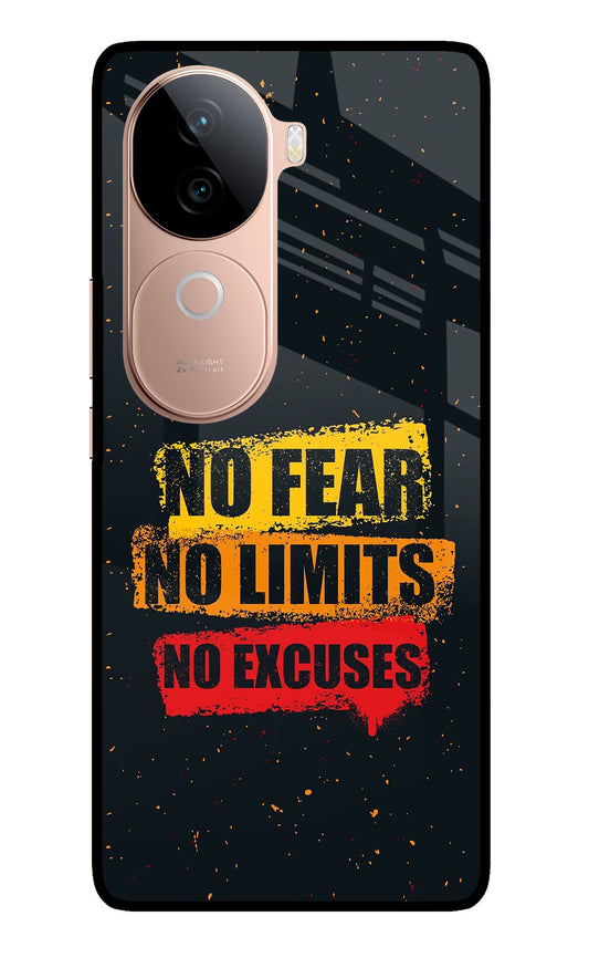 No Fear No Limits No Excuse IQOO Z9s 5G Glass Case