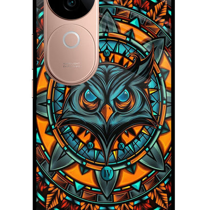 Angry Owl Art IQOO Z9s 5G Glass Case Back Cover by Casekaro