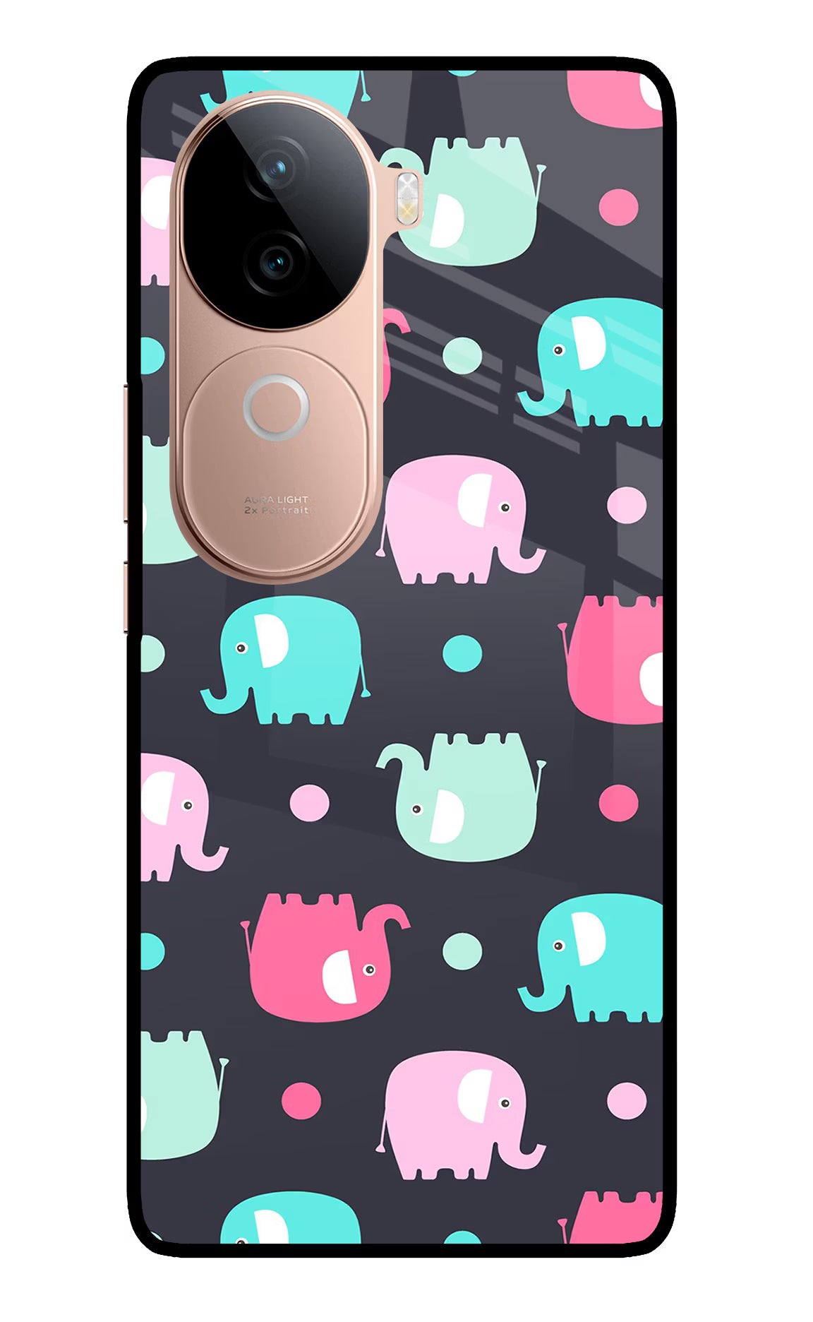 Elephants IQOO Z9s 5G Glass Case