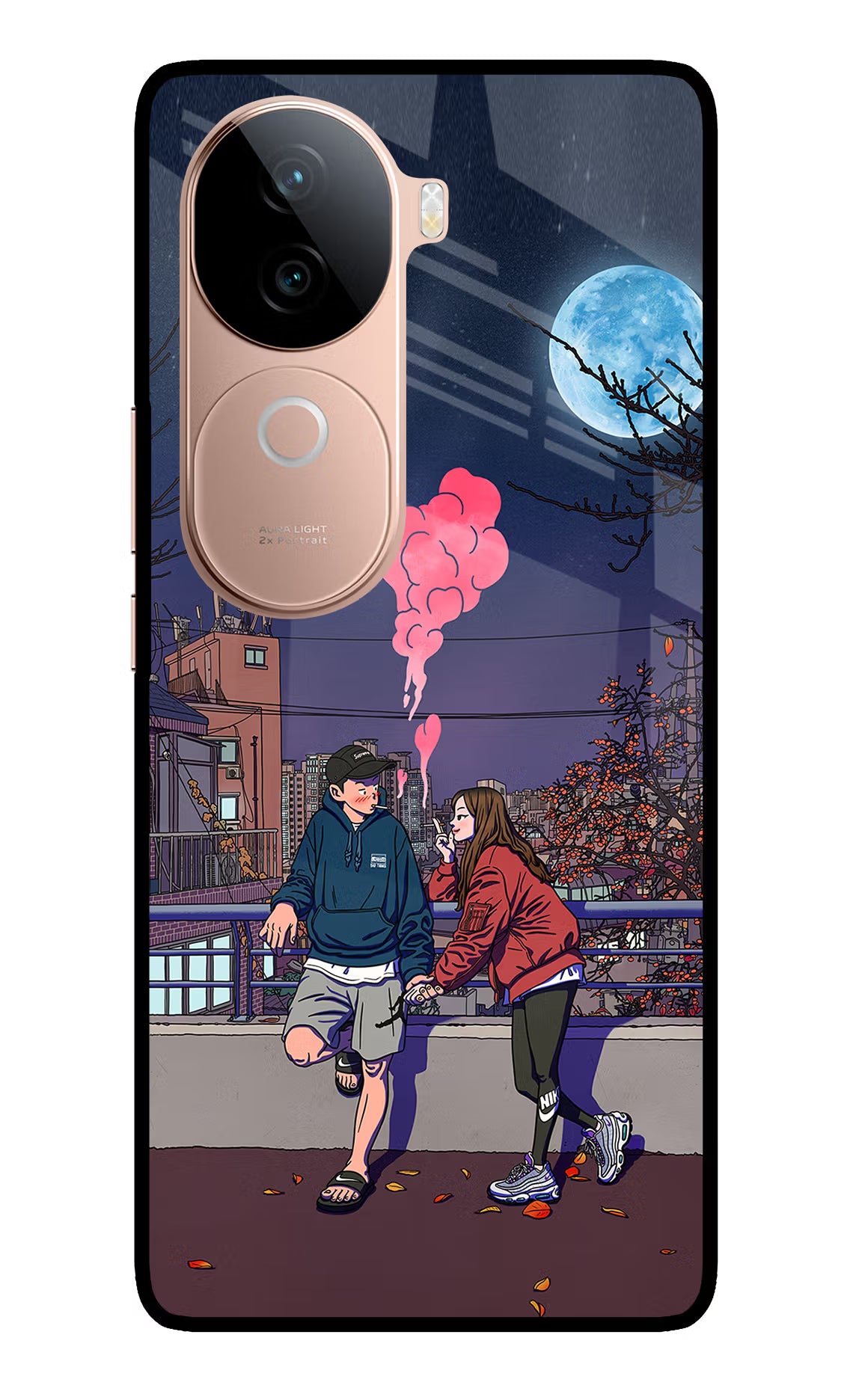 Chilling Couple IQOO Z9s 5G Glass Case Back Cover by Casekaro