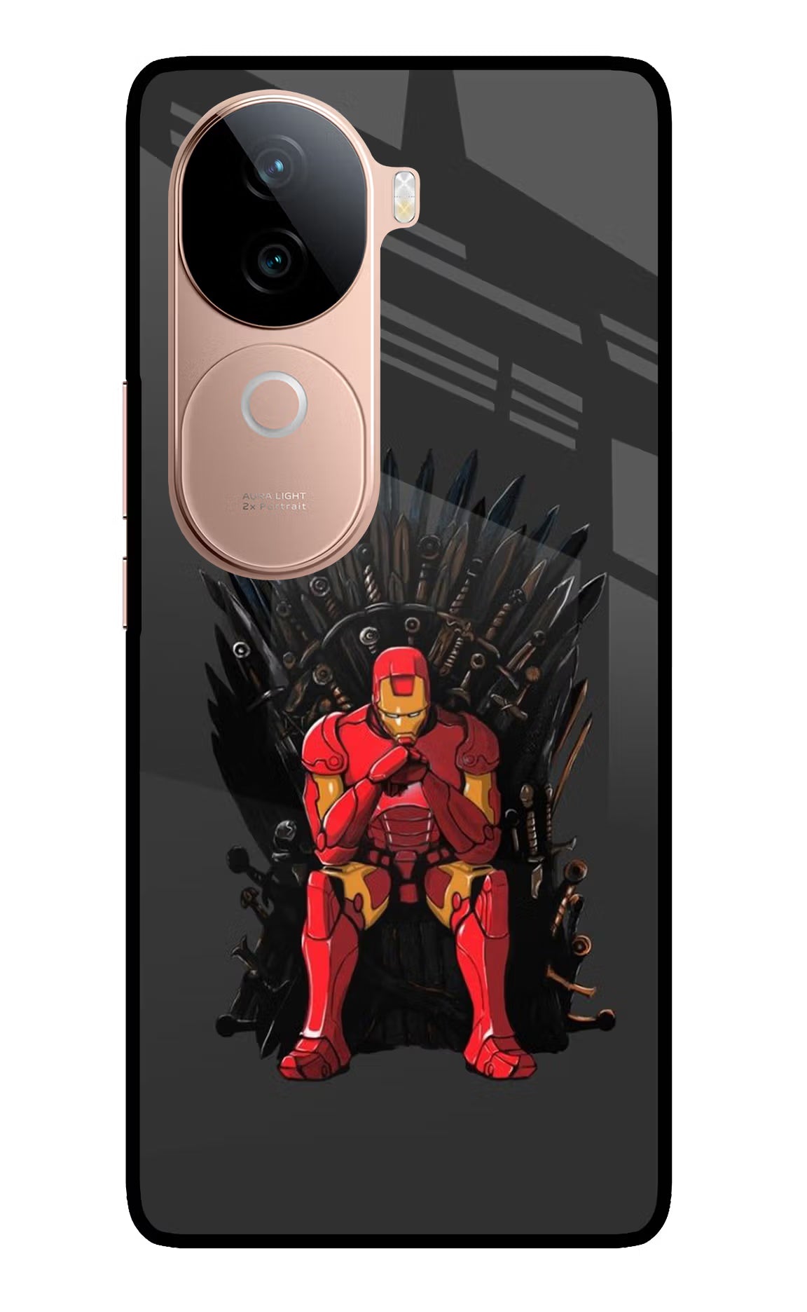 Ironman Throne IQOO Z9s 5G Glass Case Back Cover by Casekaro