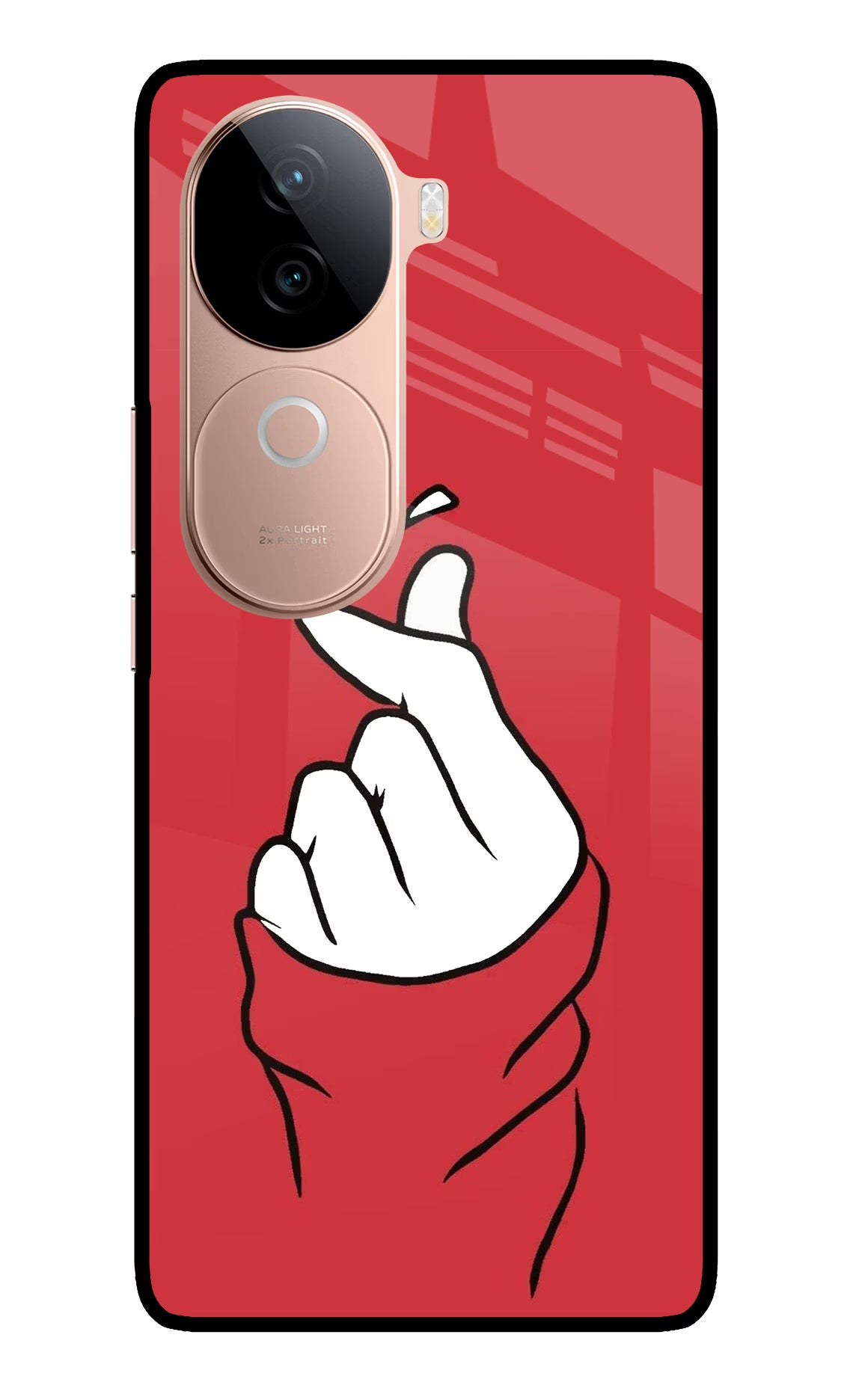 Korean Love Sign IQOO Z9s 5G Glass Case Back Cover by Casekaro