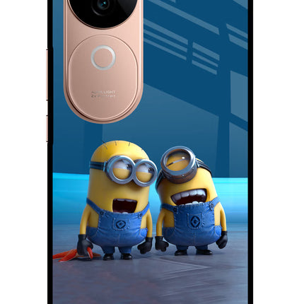 Minion Laughing IQOO Z9s 5G Glass Case Back Cover by Casekaro