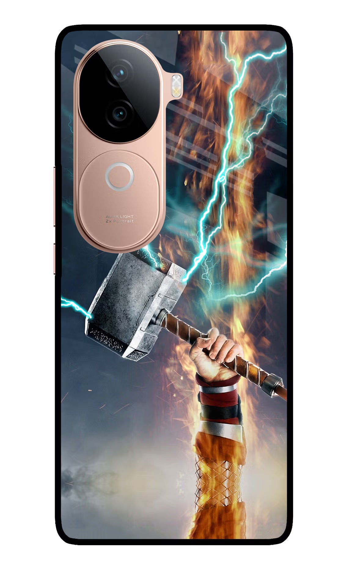 Thor Hammer Mjolnir IQOO Z9s 5G Glass Case Back Cover by Casekaro