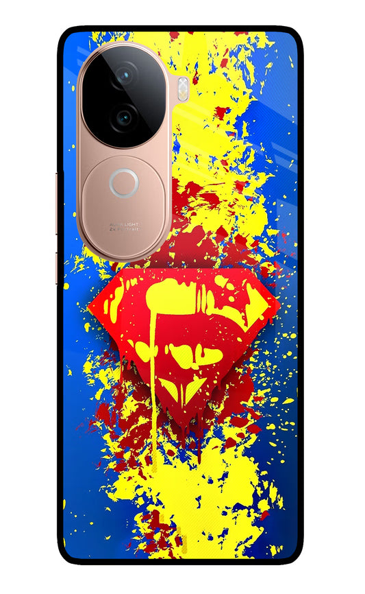 Superman logo IQOO Z9s 5G Glass Case