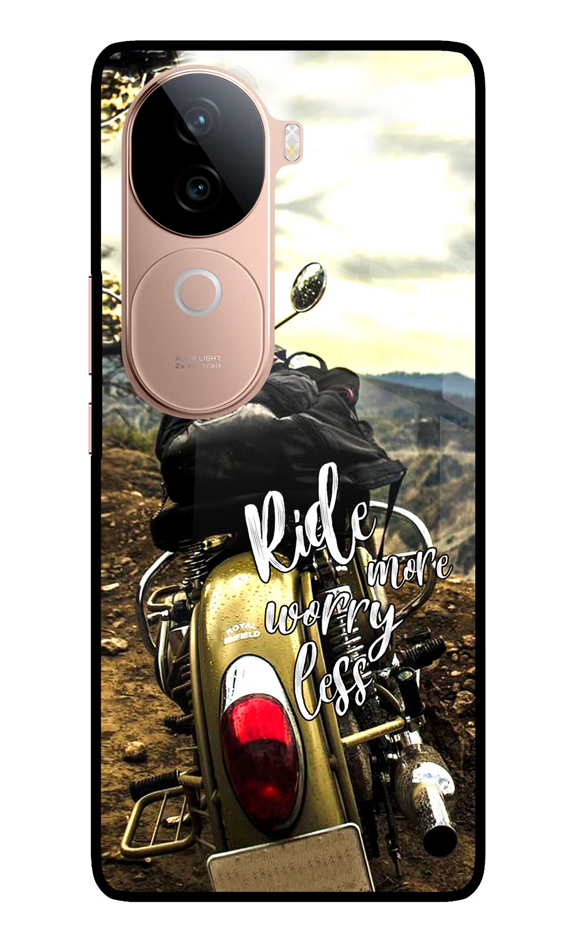 Ride More Worry Less IQOO Z9s 5G Glass Case Back Cover by Casekaro
