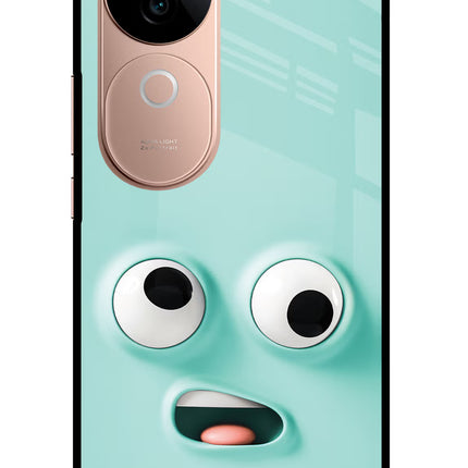 Funny Cartoon IQOO Z9s 5G Glass Case Back Cover by Casekaro