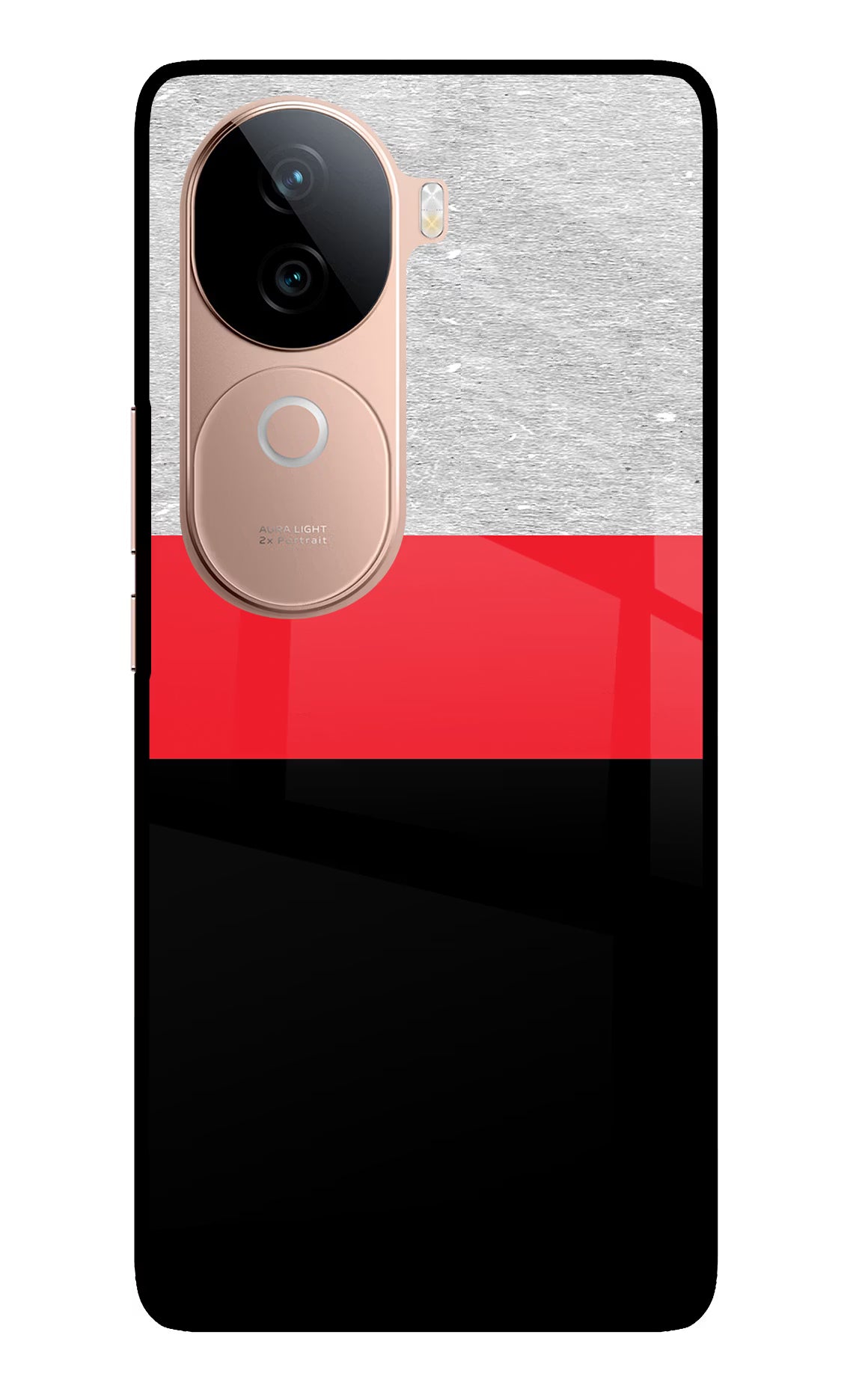 Tri Color Pattern IQOO Z9s 5G Glass Case Back Cover by Casekaro