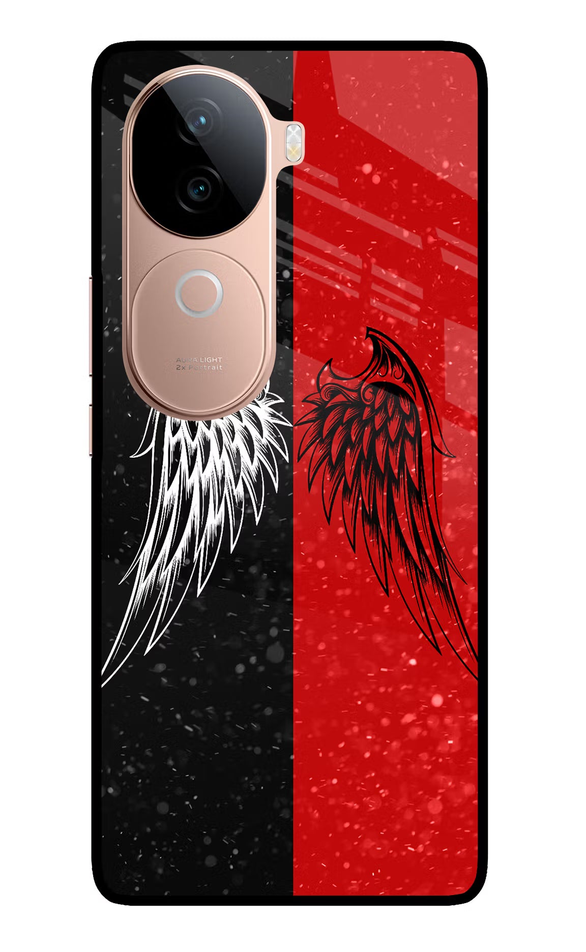 Wings IQOO Z9s 5G Glass Case Back Cover by Casekaro