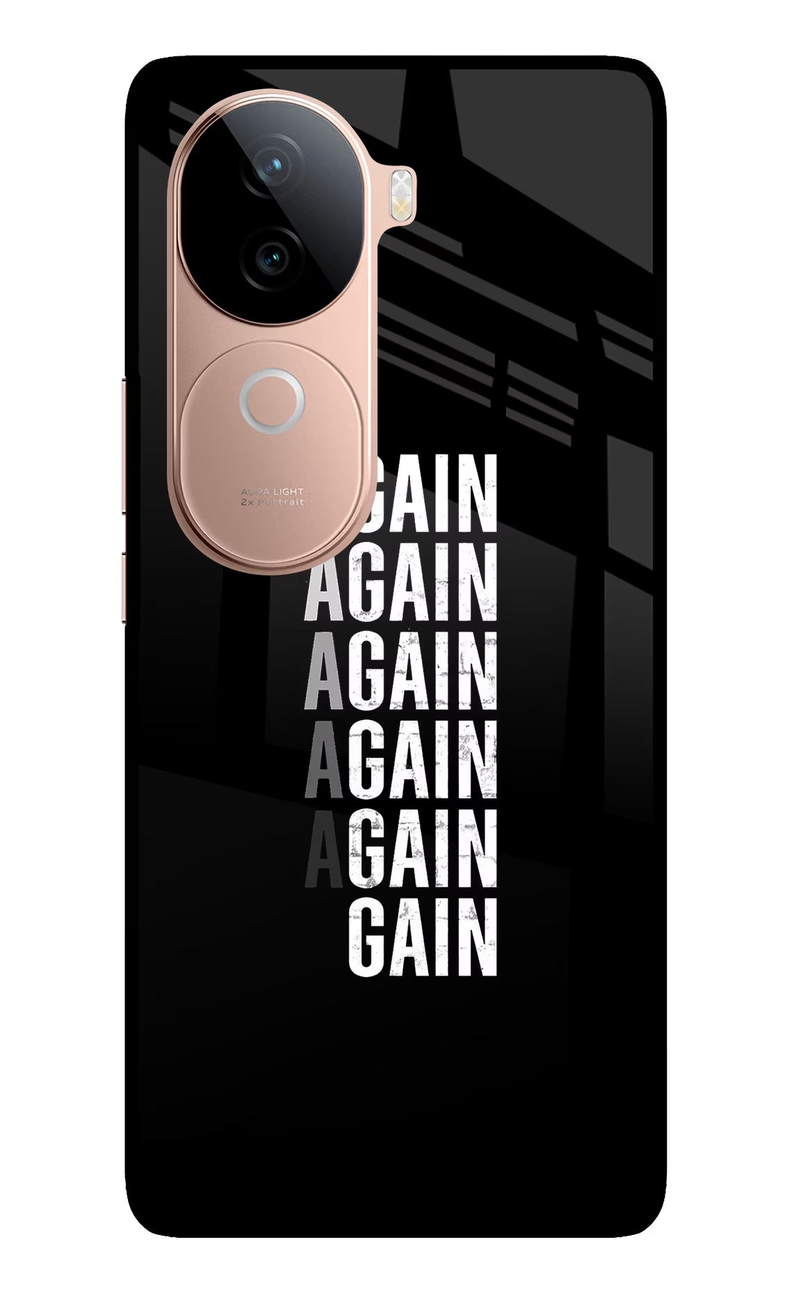 Again Again Gain IQOO Z9s 5G Glass Case Back Cover by Casekaro