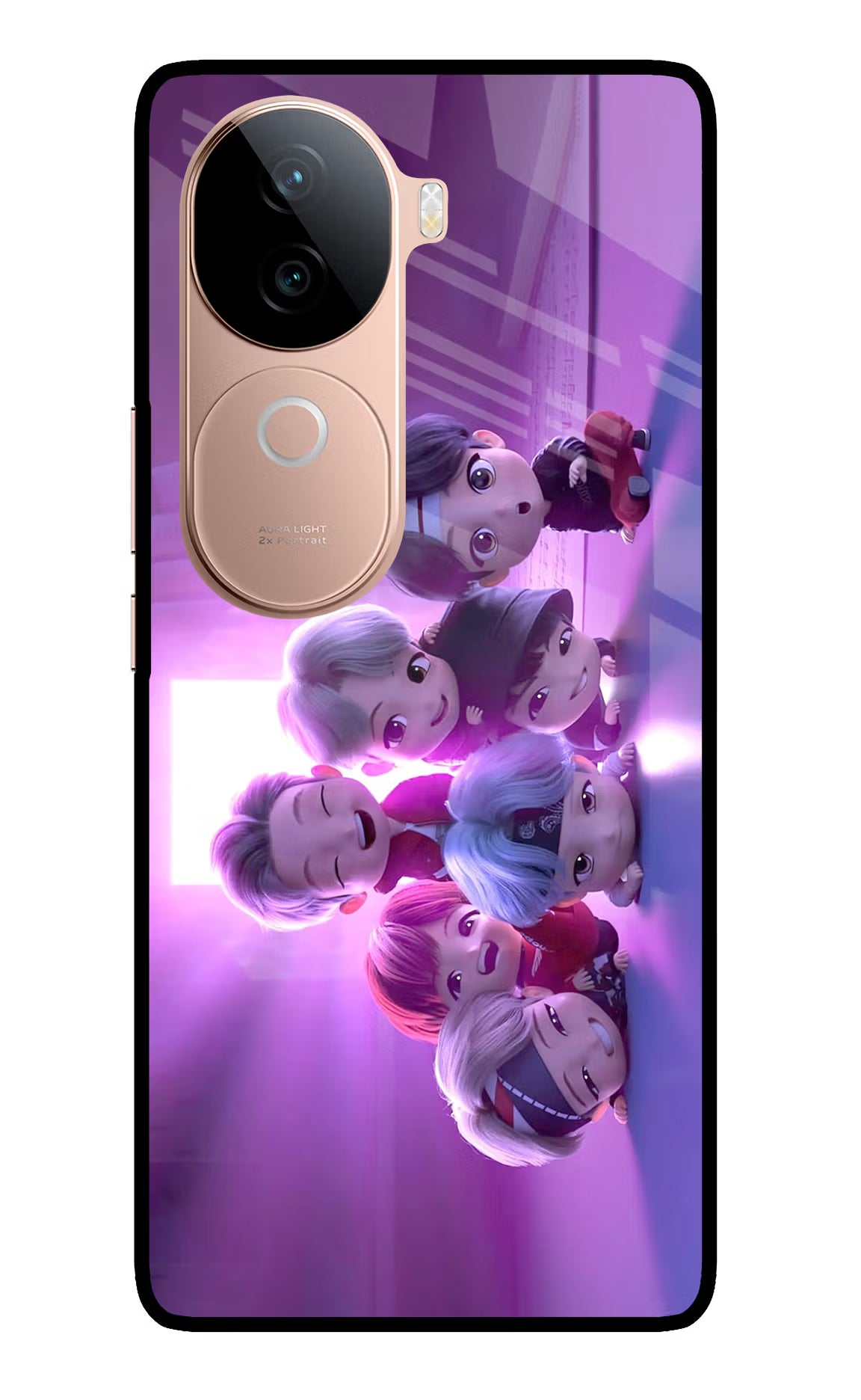 BTS Chibi IQOO Z9s 5G Glass Case Back Cover by Casekaro