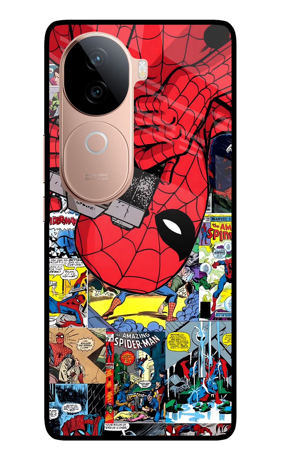 Spider Man IQOO Z9s 5G Glass Case Back Cover by Casekaro